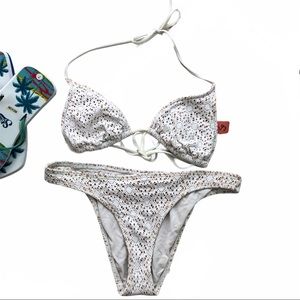 Lucy Love White Bikini Swimsuit,L